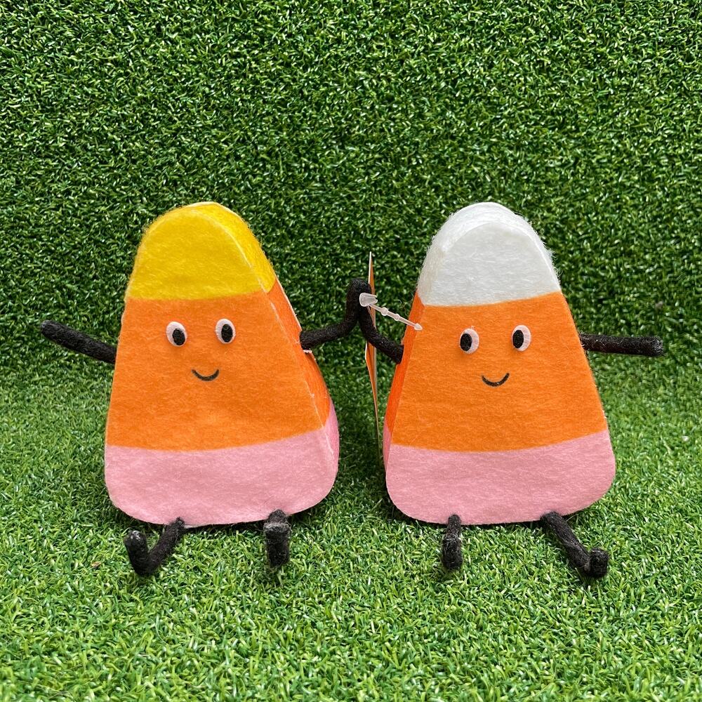 Target Halloween You Put a Spell on Me Candy Corn Pair Decorative Figurine NWT